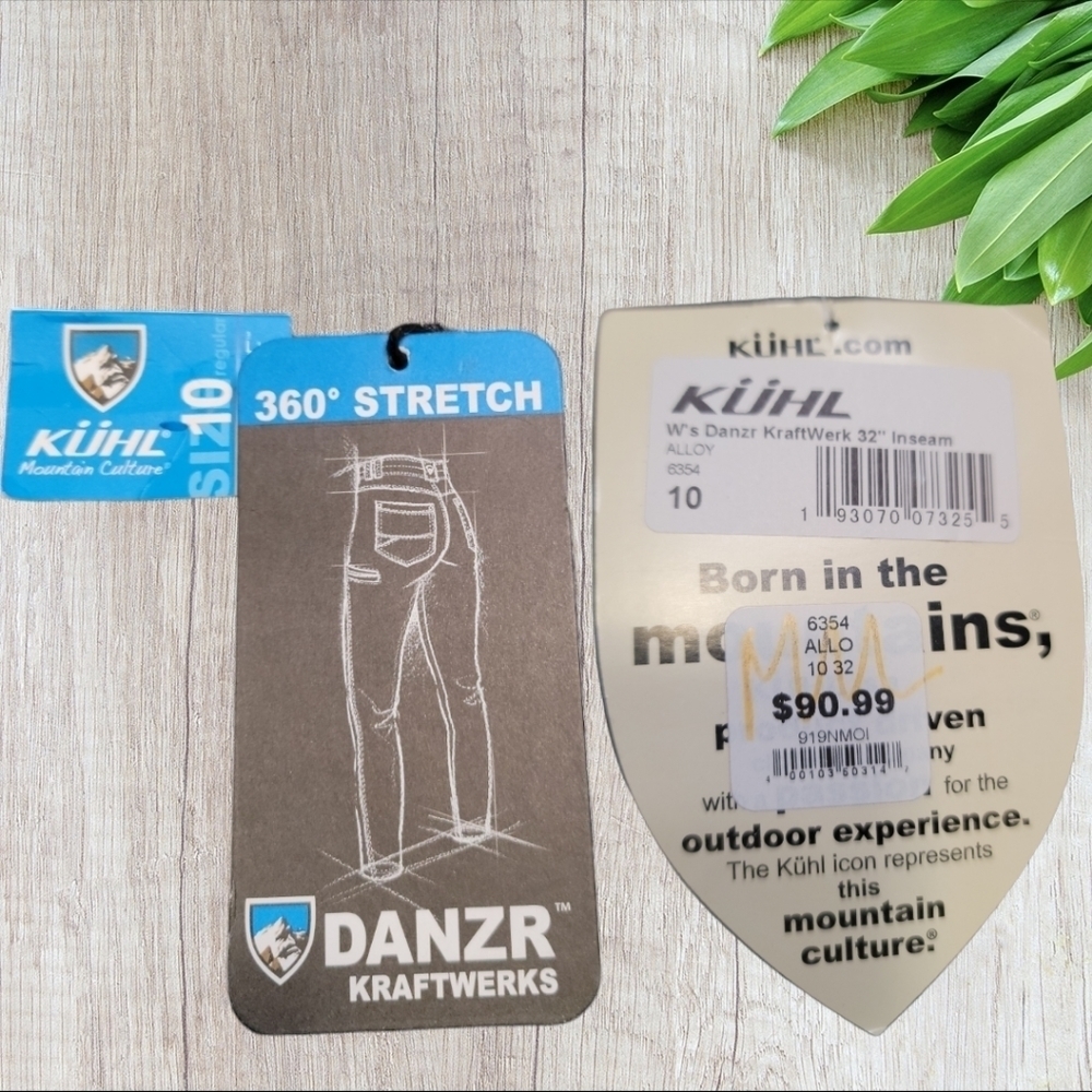 KUHL Danzr Kraftwerk Work Jeans Gray/ Alloy Skinny Jeans Size 10 New with Tags - Picture 12 of 12